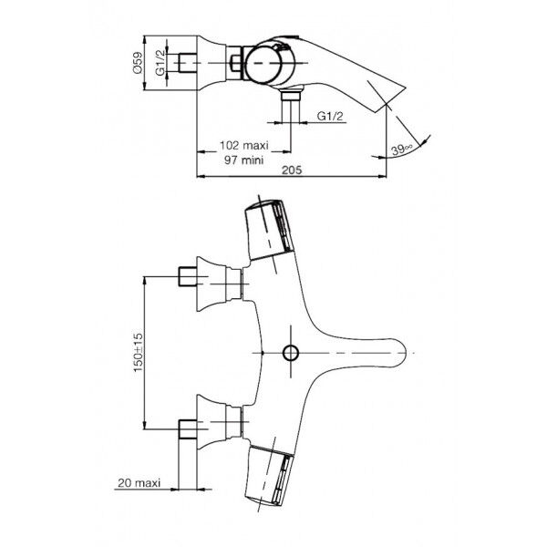 Смеситель SYMBOL E71682-CP